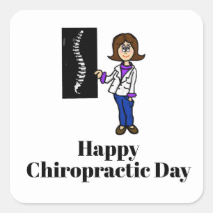 Vrouw Chiropractor Stickers of Name Tags