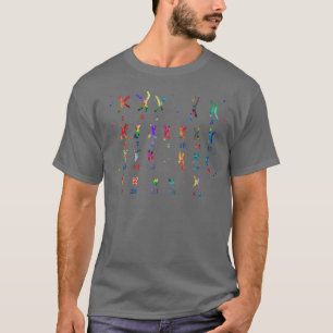 Vrouw chromosoom waterverf karyotype medische kuns t-shirt