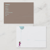 Vrouw - Chubby Visitekaartje (Voorkant / Achterkant)