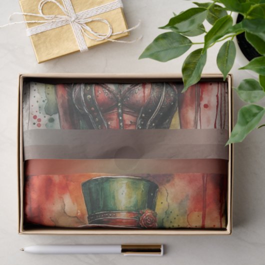 Vrouw Circus Ring Leader Decoupage Papier (Geschenk)