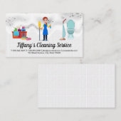 Vrouw Cleaner | Schoonmaakbenodigdheden voor wonin Visitekaartje (Voorkant / Achterkant)