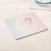 Vrouw Coaster Kartonnen Onderzetters (Schuin)