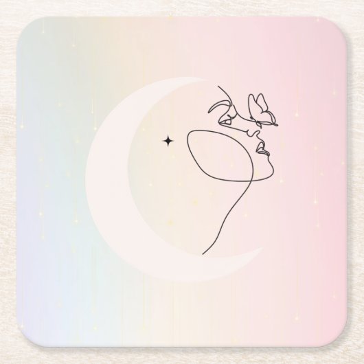 Vrouw Coaster Kartonnen Onderzetters (Voorkant)