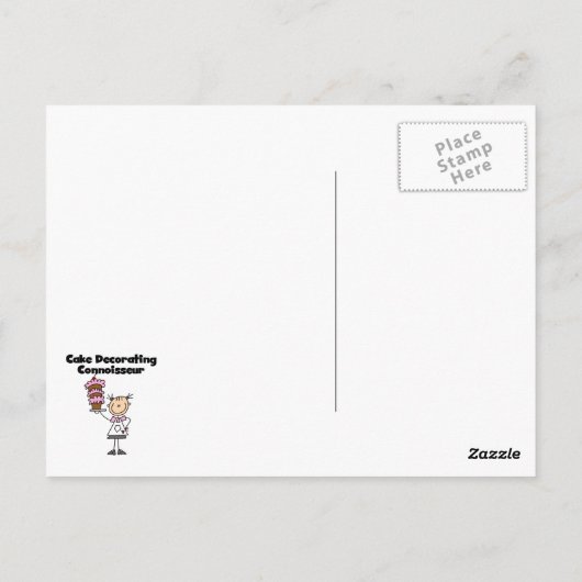 Vrouw Coker Decorting Connoisseur Briefkaart (Achterkant)