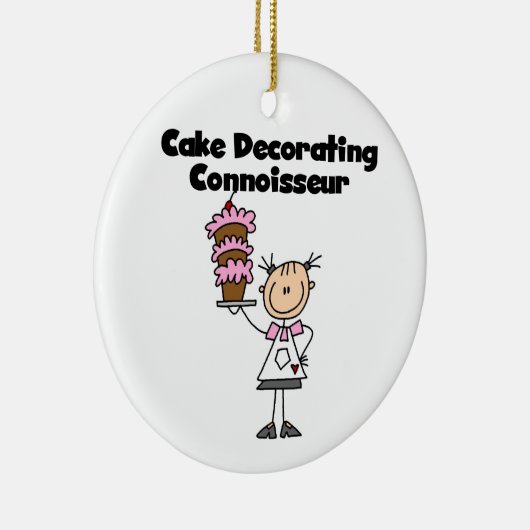 Vrouw Coker Decorting Connoisseur Keramisch Ornament (Rechts)