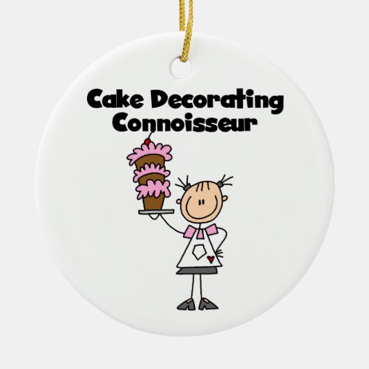 Vrouw Coker Decorting Connoisseur Keramisch Ornament (Voorkant)