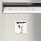 Vrouw Coker Decorting Connoisseur Magneet (Insitu (Vaatwasser))