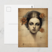  vrouw collage briefkaart (Voorkant / Achterkant)