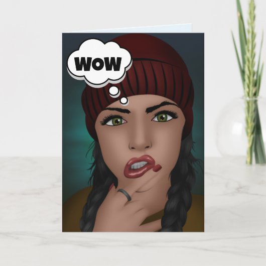 VROUW COMPLIMENTARIS JE ZIET ERNSTIGE BIRTHDAY KAART (Voorkant)