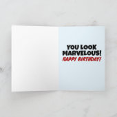 VROUW COMPLIMENTARIS JE ZIET ERNSTIGE BIRTHDAY KAART (Binnen)