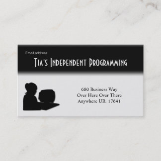 Vrouw Computer Programmer Visitekaartje