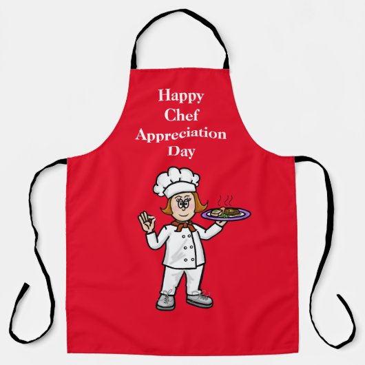 Vrouw Cook Chef Appreciation Day Schort (Voorkant)