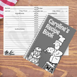 Vrouw Cook Decorating Cake Recipe Notitieboek