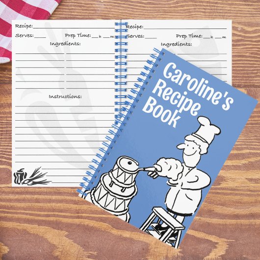 Vrouw Cook Decorating Cake Recipe Notitieboek