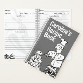 Vrouw Cook Decorating Cake Recipe Notitieboek (Binnen)