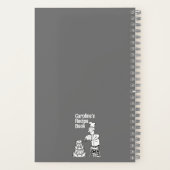 Vrouw Cook Decorating Cake Recipe Notitieboek (Achterkant)