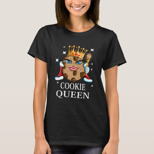 Vrouw Cookie Sweets Bakken Cookie Queen T-shirt (Voorkant)