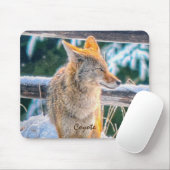Vrouw Coyote jacht op sneeuw #Gift Mousepad Muismat (Met muis)