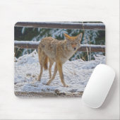 Vrouw Coyote jacht op sneeuw #Gift Mousepad Muismat (Met muis)