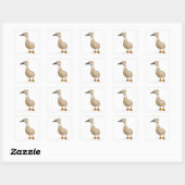 Vrouw Crested Duck, 3 jaar oud Vierkante Sticker (Vel)