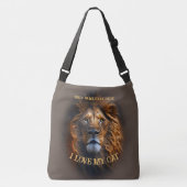 Vrouw Cross-body tas "Ik hou van mijn kat" aangepa (Voorkant)