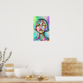 Vrouw Cubisme Kunststijl Poster (Keuken)