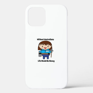 Vrouw Custodian Janitor Funny Personalize Case-Mate iPhone Case