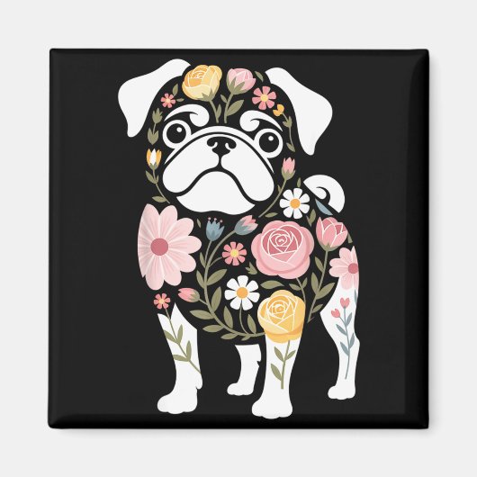 Vrouw Cute Pug Hond Moeder Magneet (Voorkant)