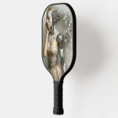 Vrouw Cyborg Vrouw AI Kunst Gepersonaliseerd Pickleball Paddle (Links)