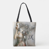 Vrouw Cyborg Vrouw AI Kunst Gepersonaliseerd Tote Bag (Achterkant)