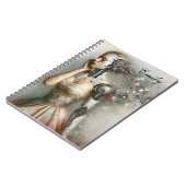 Vrouw Cyborg Vrouw AI Kunst Notitieboek (Linkerzijde)