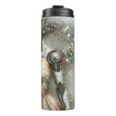 Vrouw Cyborg Vrouw AI Kunst Thermosbeker (Voorkant)