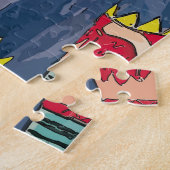 Vrouw, Dachshunds, Guitar Matisse styule Legpuzzel (Zijkant)