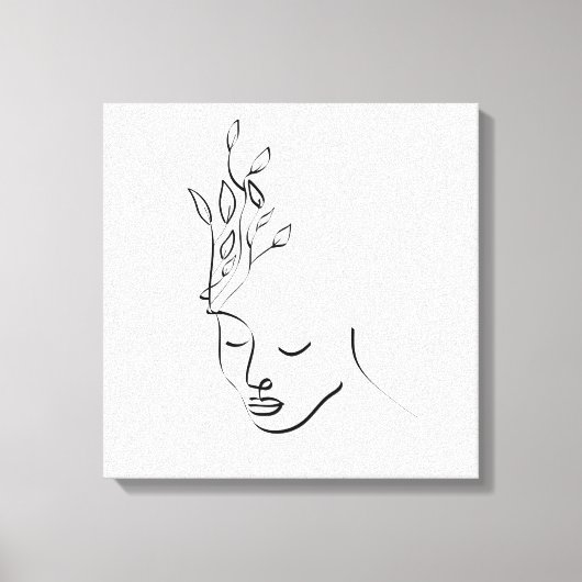 Vrouw Dame Gezicht Mode Model Canvas Afdruk (Voorkant)