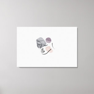 Vrouw Dame Gezicht Mode Model Canvas Afdruk