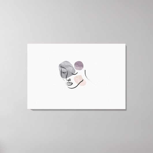 Vrouw Dame Gezicht Mode Model Canvas Afdruk (Voorkant)