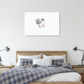 Vrouw Dame Gezicht Mode Model Canvas Afdruk (Insitu (Slaapkamer))