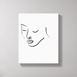 Vrouw Dame Gezicht Mode Model Kunst Canvas Afdruk