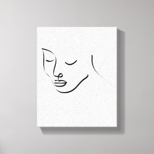 Vrouw Dame Gezicht Mode Model Kunst Canvas Afdruk
