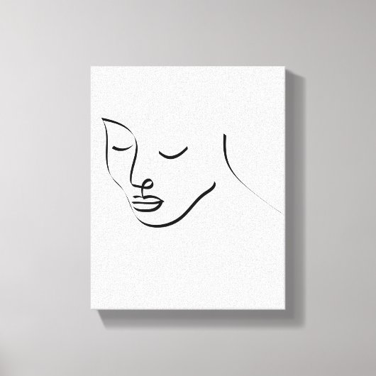 Vrouw Dame Gezicht Mode Model Kunst Canvas Afdruk (Voorkant)