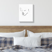 Vrouw Dame Gezicht Mode Model Kunst Canvas Afdruk (Insitu (Slaapkamer))