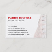 Vrouw Dame in de Stad Mode Boutique Visitekaartje (Achterkant)