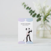 Vrouw Dance Instructor Business Card Template Visitekaartje (Staand voorkant)