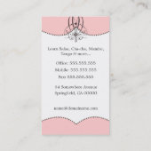 Vrouw Dance Instructor Business Card Template Visitekaartje (Achterkant)