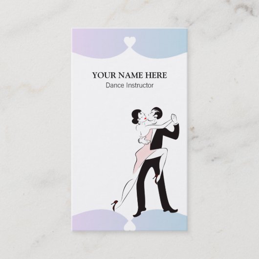 Vrouw Dance Instructor Business Card Template Visitekaartje (Voorkant)