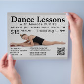 Vrouw Dancer, Dance Lesson Adverteren Flyer (Hand)