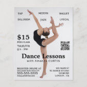 Vrouw Dancer, Dance Lesson Adverteren Flyer (Voorkant)