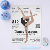 Vrouw Dancer, Dance Lesson Adverteren Flyer (Enkel)