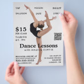 Vrouw Dancer, Dance Lesson Adverteren Flyer (Hand)