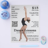 Vrouw Dancer, Dance Lesson Adverteren Flyer (Enkel)